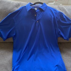 mens Footjoy Golf shirt- blue - Size L